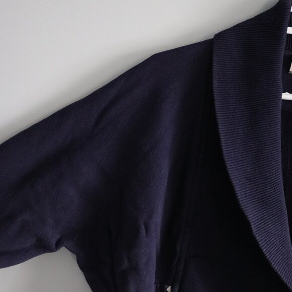 Wilfred Cocoon Open Front S Purple Raglan Long Sleeve Collared Sweater Cardigan - Picture 3 of 11